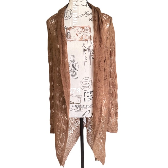 Kensie Open-Knit Waterfall Cardigan - Size Small (S) - Picture 1 of 6
